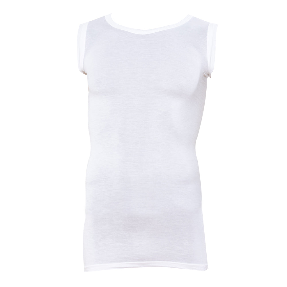 Korsetthemd Korsettshirt Comfort T-Shirt ohne Arm Brace Shirt Micromodal weiss