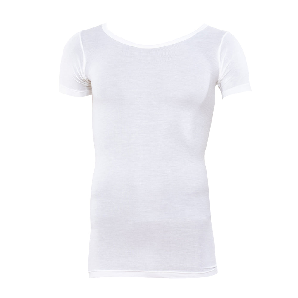 Korsetthemd Korsettshirt T-Shirt Brace Shirt 1/4 Arm Baumwolle weiss