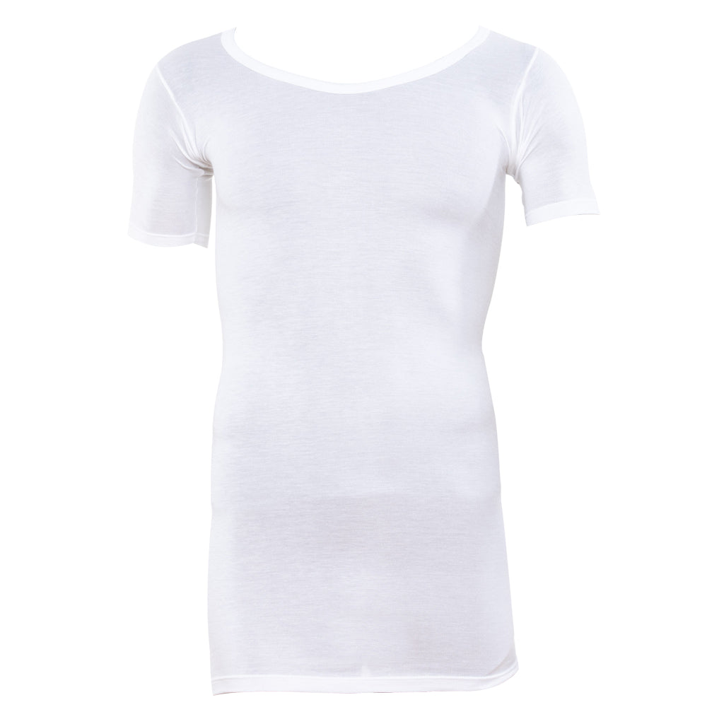 Korsetthemd Korsettshirt 1/4 Arm Comfort T-Shirt Micromodal Brace Shirt weiss